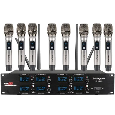 Berlingtone 8-Channel UHF Wireless Microphone System 8 Fixed Frequency Channel - Image 1 of 4