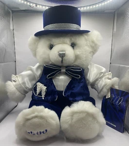 2000 Millennium 18" Plush White Teddy Bear Special Edition Snowflake male Y2k - Picture 1 of 10