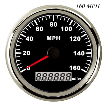 85mm GPS Speedometer Gauge for Car Marine Motorcycle 160mph Odomerter USA STOCK - Image 1 of 4