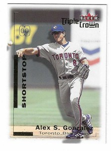 2001 Fleer Triple Crown MLB Card Toronto Blue Jays #153 Alex S. Gonzalez