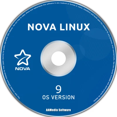 Nova Linux 9.0 64bit Live Bootable Installation DVD ROM Linux Operating System - Image 1 of 2