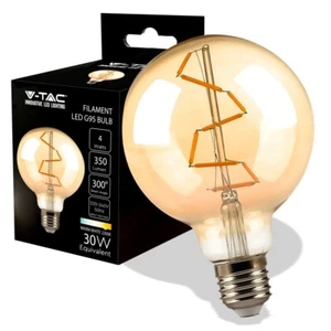 V-TAC Lampadina LED E27 4W G95 Filamento Ambrato 2200K - Foto 1 di 8