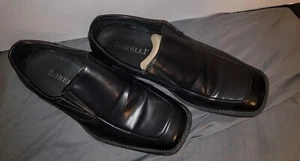 Borelli Men's Loafers Black Square Toe Shoes 10M  Ronald 320074 - Picture 1 of 6