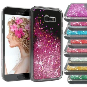 EAZY CASE für Samsung Galaxy A5 2017 Glitzer Hülle Flüssig Silikon Handyhülle - Zdjęcie 1 z 15