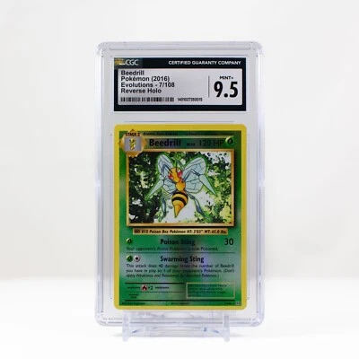 Pokémon Beedrill Reverse Holo 7/108 XY Evolutions - CGC 9.5 - Image 1 of 3