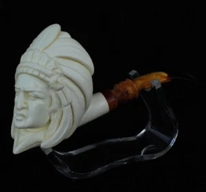 Pipa de tabaco para fumar espuma de mar BIG CHIEF + ESTUCHE AGV-2556 - Imagen 1 de 12