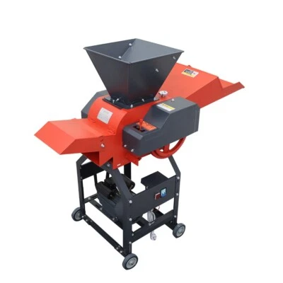 500-1000 kg/h 6 hojas cortador de heno pulverizador granja hierba alimentación trituradora 220 V con tolva Foto 1 de 4