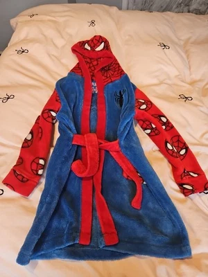 Boys Hooded Spiderman Dressing Gown Age 6/7 Years - Image 1 of 2