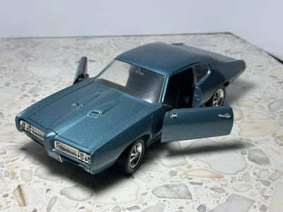 ERTL American Muscle 1:18 1969 Pontiac GTO Diecast – Blue/Teal – As-Is READ - Image 1 of 4