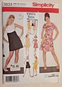 Simplicity Pattern 3833 Misses' Dress in 2 Lengths Sewing Craft Project (H) - Picture 1 of 2