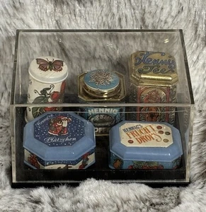 NOS Bodo Hennig Dollhouse MIniature Tin Set Tea Coffee Cookies & More - Picture 1 of 6