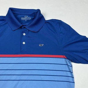 vineyard vines Hemd Herren Small Polo Golf blau gestreift Performance Wal - Bild 1 von 11