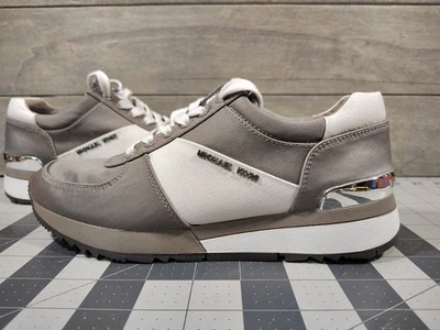 Michael Michael Kors Women Allie Trainer Sneakers Pearl Grey Size 7 Great Condi - Image 1 of 4