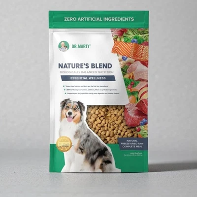 Bolsa de 48 oz de comida cruda liofilizada Dr. Marty Nature’s Blend Essential Wellness Essential Wellness Foto 1 de 4