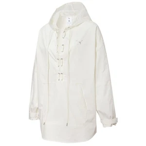 PUMA Pullover Windbreaker X Liu Wen Womens White Casual Athletic Outerwear 59900 - Picture 1 of 2