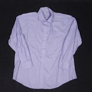 Brooks Brothers Stretch Oxford Shirt Mens 17.5-35 Purple Long Sleeve Non Iron - Picture 1 of 10