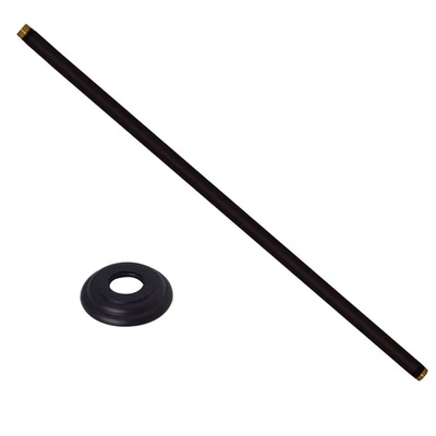 Brazo de ducha montado en el techo con brida 1/2" IPS x 24", negro mate, D3624A-62 Foto 1 de 4