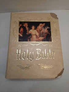 1964 Heirloom Holy Bible Master Reference Red Letter Edition KJV Family EUC 🙏 - Picture 1 of 11