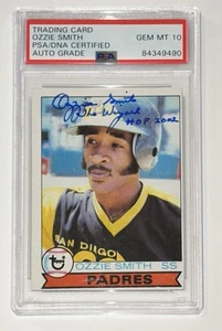 Ozzie Smith Autograph Signed 1979 Topps Rookie w/ HOF 2002, The Wizard - Auto 10 - Picture 1 of 2