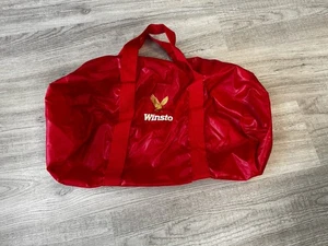 Vintage Winston 80er 90er kleine rote kleine Reisetasche Sporttasche Vinyl dünnes Material - Bild 1 von 5