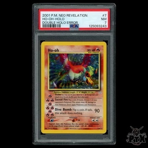 Ho-oh Double Holo Error #7/64 PSA 7 Neo Revelation Pokemon 2000 - Picture 1 of 3