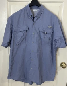 Columbia PFG Super Bahama Angelshirt Herren XL blau grau Mesh belüftet - Bild 1 von 9