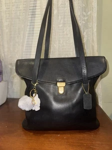 Bolso de Mano Coach Branson 9915 Años 70 Vintage Cuero Todos los Días en Negro Usado en Excelente Condición - Imagen 1 de 16
