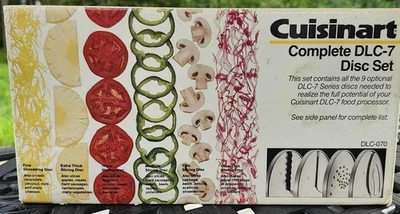 Cuisinart Complete DLC-7 Disc Set 9 Blades Food Processor Original Box, 2 new - Image 1 of 4