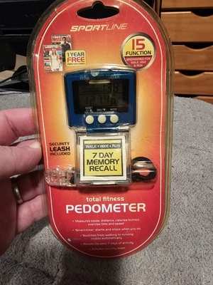 New Sealed Sportline Pedometer 15 Functions Total Fitness 7 Day Memory Recall - Image 1 of 4