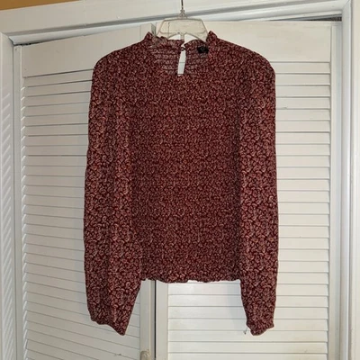 Jessica Simpson Long Sleeved Smocked Shirt Size L - Image 1 of 4