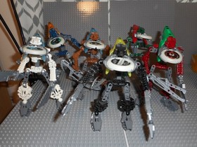 Lego Bionicle Metru Nui VAHKI (8614 - 8619) Set of 6 with Glow in the Dark Disks