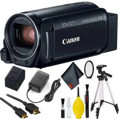 Videocámara Canon VIXIA HF R800 (negra) con trípode Foto 1 de 4