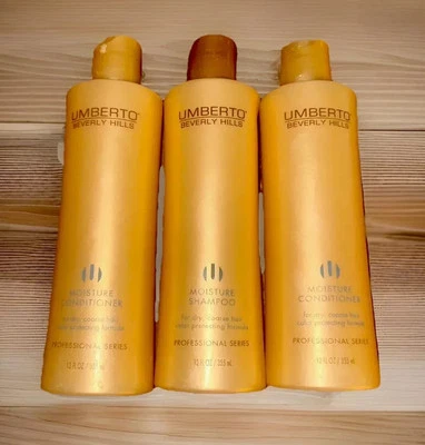 Set of 3 Umberto Moisture Color Protect (1 Shampoo/2 Conditioners)-12oz-New/DC - Image 1 of 2