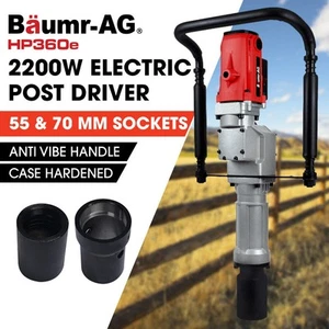 BAUMR-AG HP360e 2200W Electric Post Driver Motorised Star Picket Fence Rammer - Picture 1 of 12