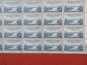 UNITED STATESS-CANADA FRIENDSHIP Plate block of 16 #961 - Picture 1 of 2