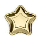 Pappteller Stern gold metallic ca. 16 cm 6 Stück