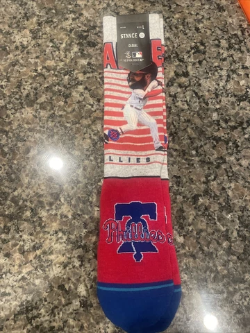 Bryce Harper Philadelphia Phillies MLB Stance Socks Large 9-13 World Series Cover