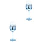 2 Count Glass Cups Wine Glasses Goblet Whisky Banquet Vintage