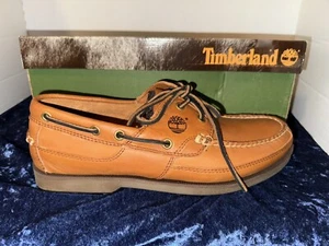 VINTAGE NOS MENS TIMBERLAND BOSTON SHOES HAND SEWN 9.5M - Picture 1 of 13