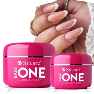 Silcare Base One Cover FRENCH Manicure Nude UV Gel Builder Set Nails Extension - Picture 1 of 2