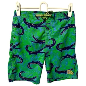 Plaid Fish Size 7 Kids Swim Trunks / Bottoms / Shorts - Alligators / Crocodiles - Picture 1 of 8