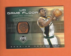 2002-03 UD HARDCOURT RASHARD LEWIS PISO DE JUEGO # RL-F Seattle Supersonics - Imagen 1 de 1