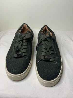 Frye 女式 7 M 码 Gia 法兰绒羊毛系带运动鞋橄榄绿色鞋 — 第 1/4 张图片