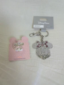 Disney Parks JUNE Birthstone Ring And Keychain Minnie Mouse Swarovski  - Bild 1 von 12