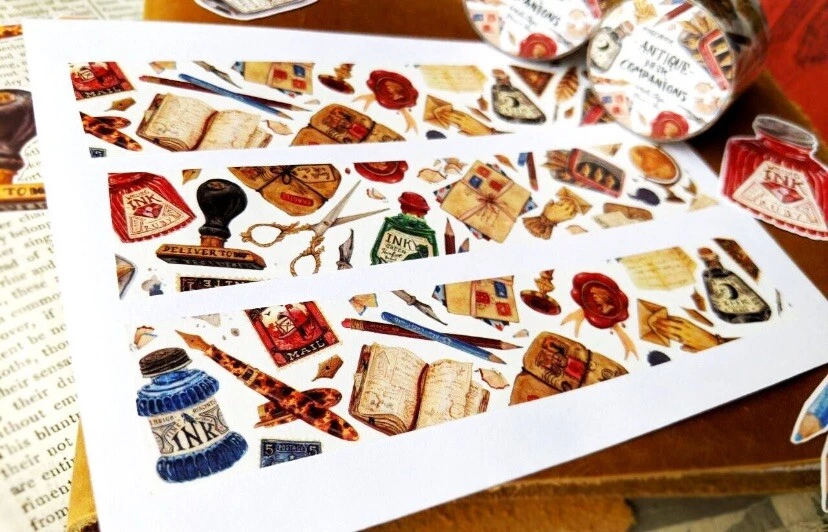 Escritorio antiguo washi tape 30mm x 10m Foto 1 de 4