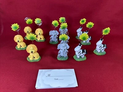 Juego de 12 tarjeteros para fiesta de cumpleaños con tarjetas Jungle Animal Baby Shower Place Foto 1 de 4