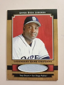 UPPER DECK LEGEND TONY GWYNN PADRES PATCH CARD - Foto 1 di 2