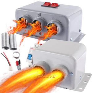 Electric Car Heater 3 Hole 12V DC Heating Fan Defogger Defroster Demister 800W - Picture 1 of 72