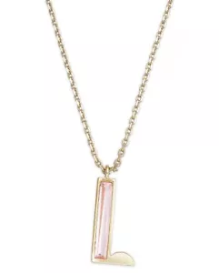$68 Kate Spade Truly yours gold tone enamel initial "L" necklace P26 - Picture 1 of 2
