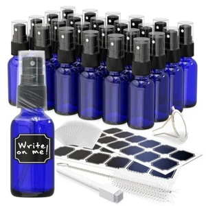 Nevlers Bottiglie spray in vetro blu cobalto da 1 oz (set di 24) - Foto 1 di 7